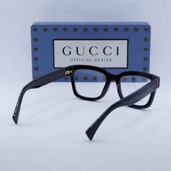 Gucci GG1138O 001 Square 52mm Eyeglasses - Black - Picture 9 of 10